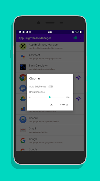 App Brightness Manager Free