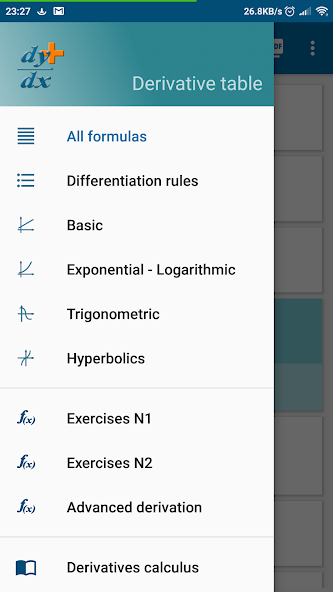 Derivative Table Plus