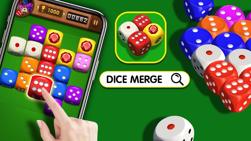 Dice Merge-Blocks puzzle 