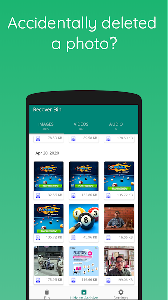 Recover Bin: Trash for Android - Restore Photos