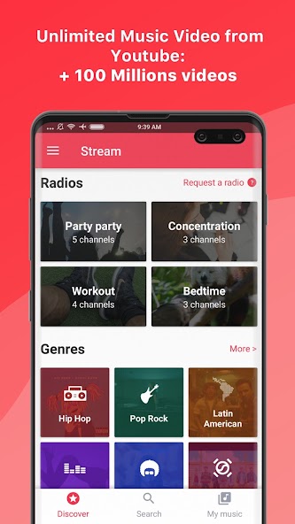 Music app: Stream