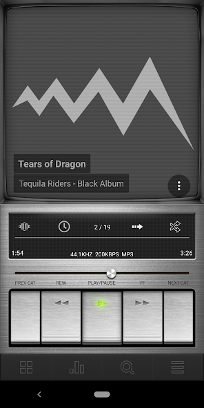 Poweramp skin Retro Metallic