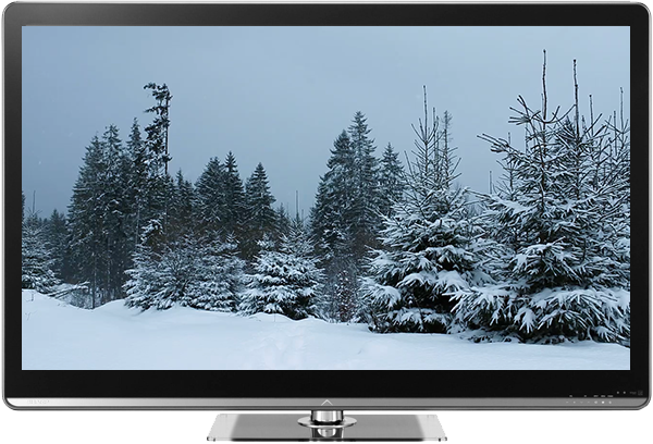 Snowfall on TV via Chromecast