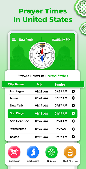 Prayer Times: Qibla Finder