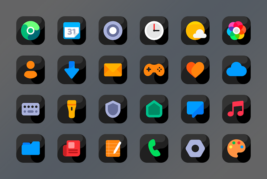 Bastis Black - Icon Pack