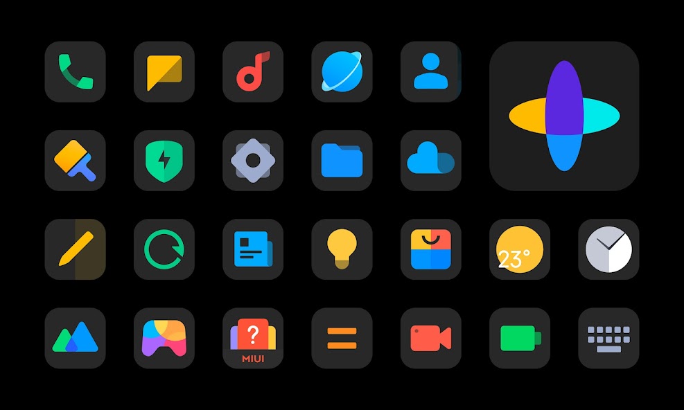 MiMax Black - Icon Pack