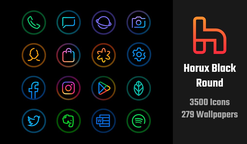 HUX Round - Icon Pack