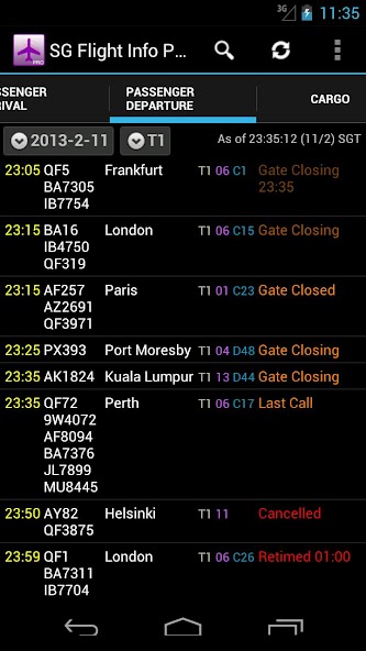 Singapore Flight Info Pro