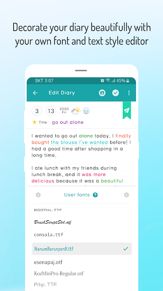 POPdiary+ : diary, journal