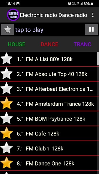 Electronic radio Dance radio