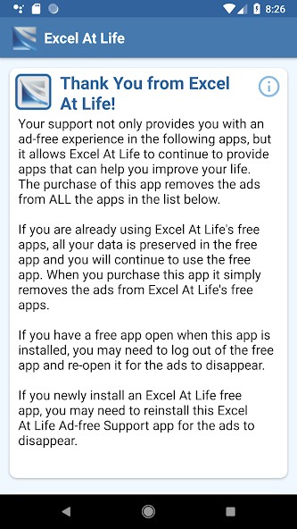 Excel At Life Ad-Free Support