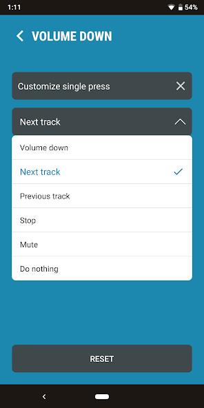 Next Track: Volume button skip