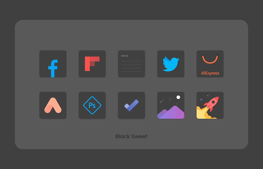 Black Sweet - Icon Pack