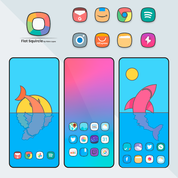 Flat Squircle - Icon Pack