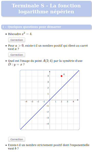 Maths TS : LN pro