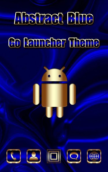 Abstract Blue Go Launcher theme