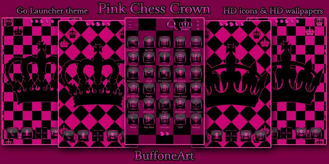 Pink Chess Crown Go Launcher