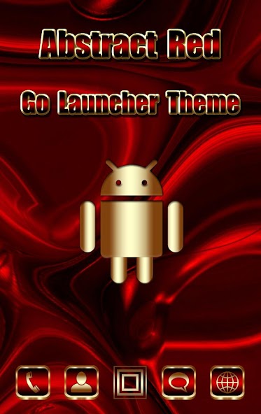 Abstract Red Go Launcher theme