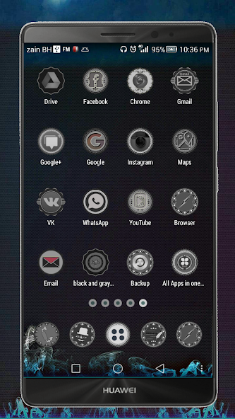 Black go launcher theme