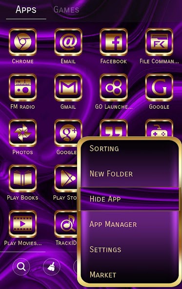 Abstract Violet Go Launcher theme