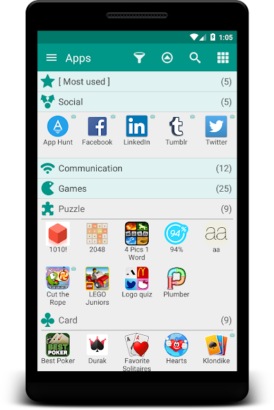 Glextor App Folder Organizer