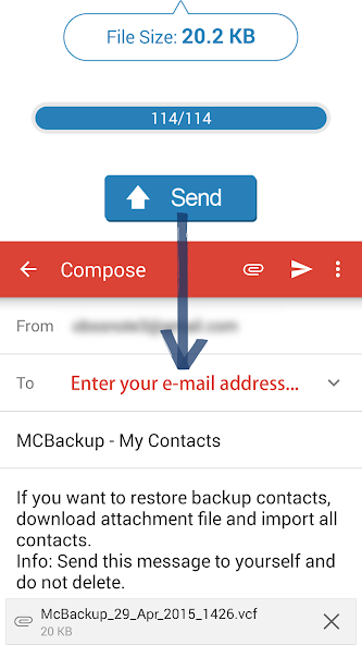 MCBackup - My Contacts Backup