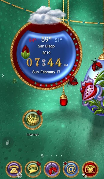 TSF NEXT ADW GO Smart LAUNCHER EASTER JEWELS THEME