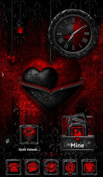 TSF NEXT ADW Smart LAUNCHER GOTH VALENTINE THEME