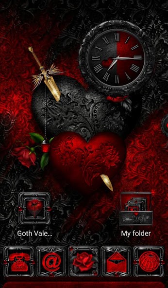 TSF NEXT ADW Smart LAUNCHER GOTH VALENTINE THEME