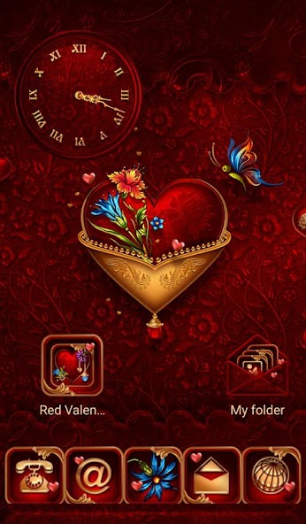 NEXT TSF LAUNCHER RED GOLD HEA