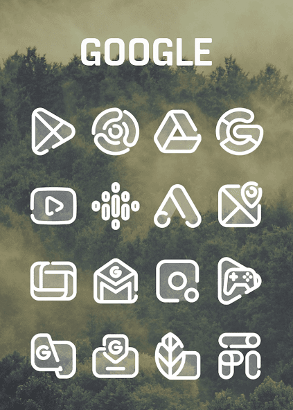 Clear Line - White Icon Pack