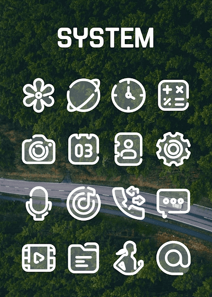 Clear Line - White Icon Pack