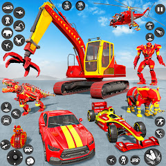 Excavator Robot Car Game – Elephant Robot Games 3d