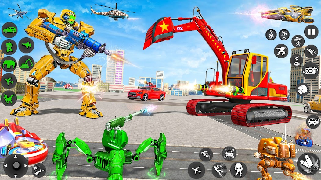 Excavator Robot Car Game – Elephant Robot Games 3d