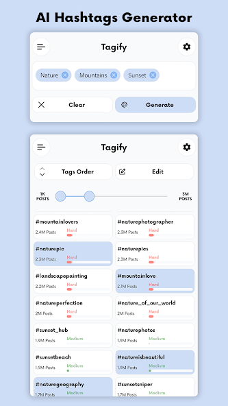 Tagify: hashtags for Instagram