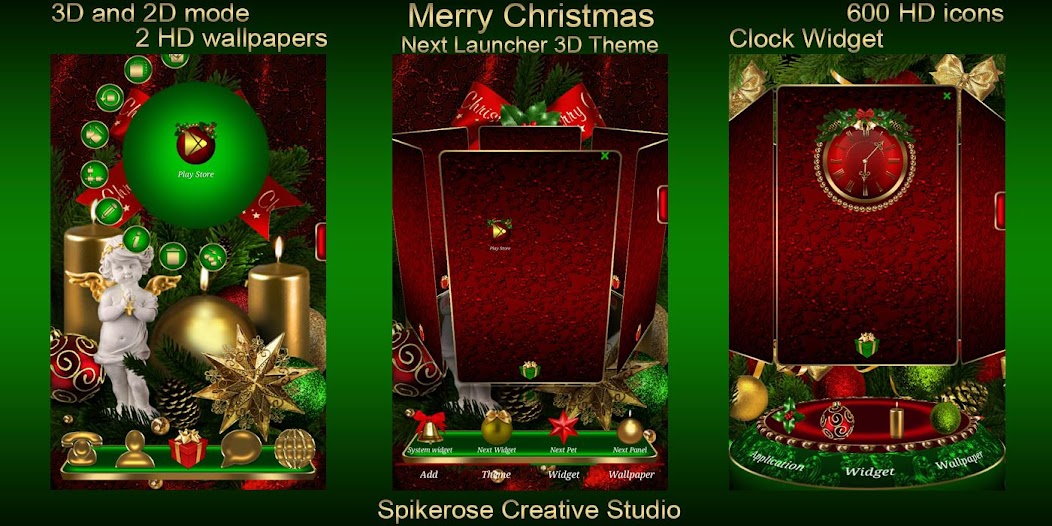 Merry Cristmas 3D Next Launcher theme