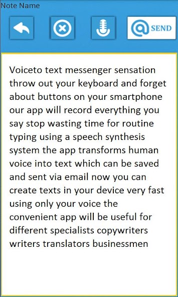 Speech to text / Voice to text