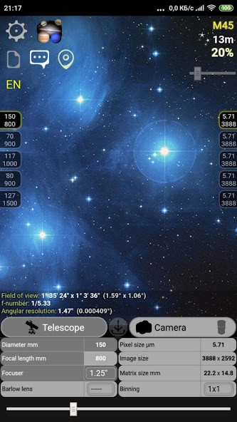 Telescope calculator pro