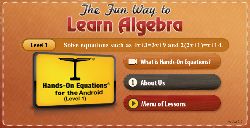 Hands-On Equations 1 