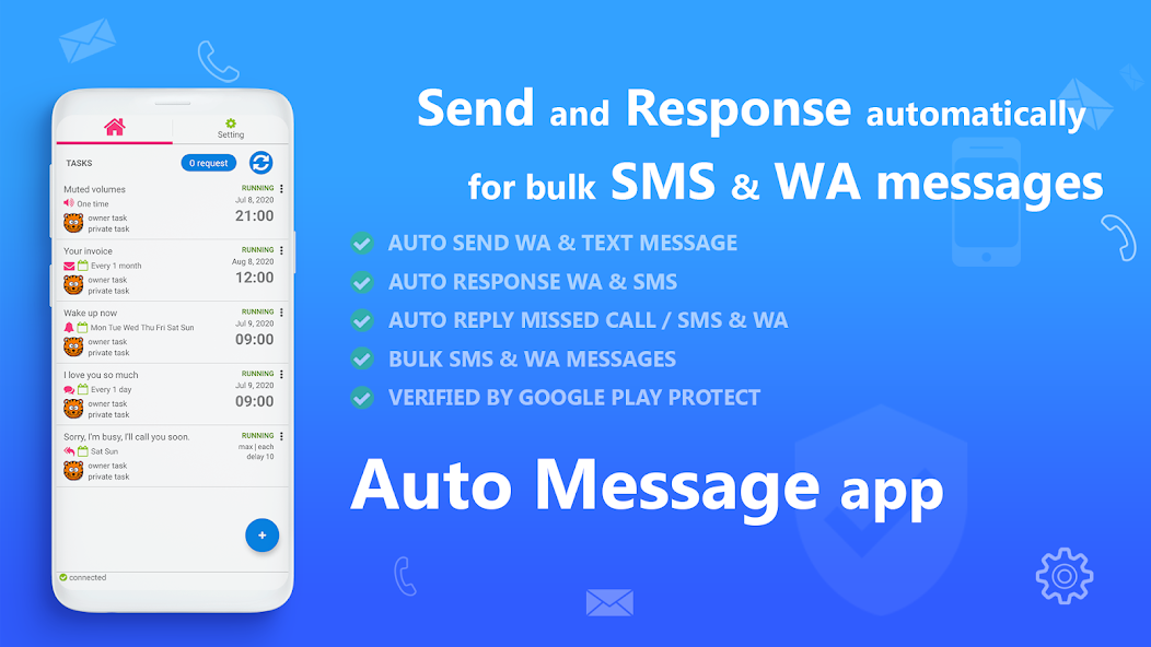 AUTO MESSAGE send response sms