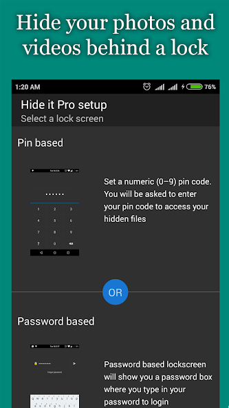 Hide Photos, Video and App Loc