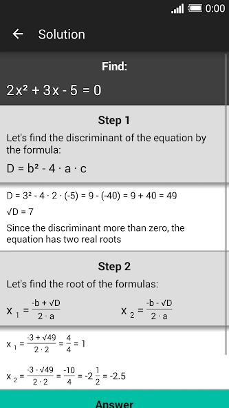 Quadratic Equation Solver PRO