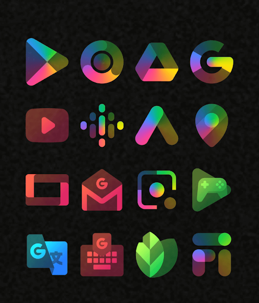 Colorful Transparent Icon Pack