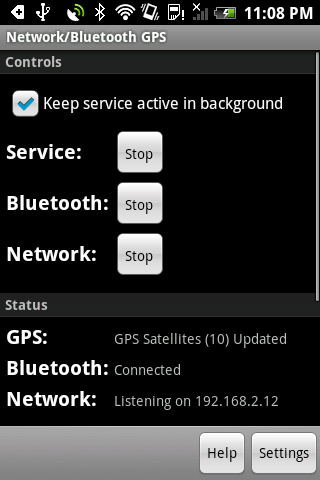 Network/Bluetooth GPS