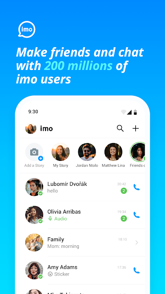 imo beta -video calls and chat