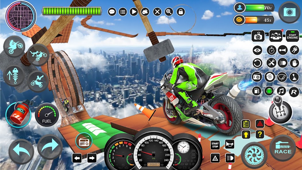 Mega Ramp Bike Stunts Games 3D 