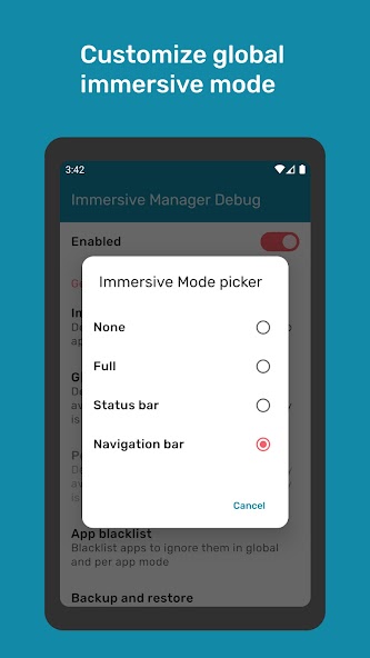 Immersive Mode Manager