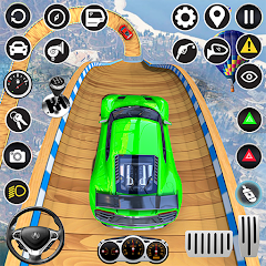 3D Car Mega Ramp Stunt Games