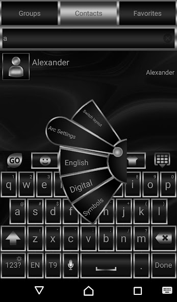 Abstract Carbon Go Keyboard theme