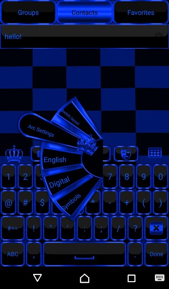 Blue Crown Keyboard theme